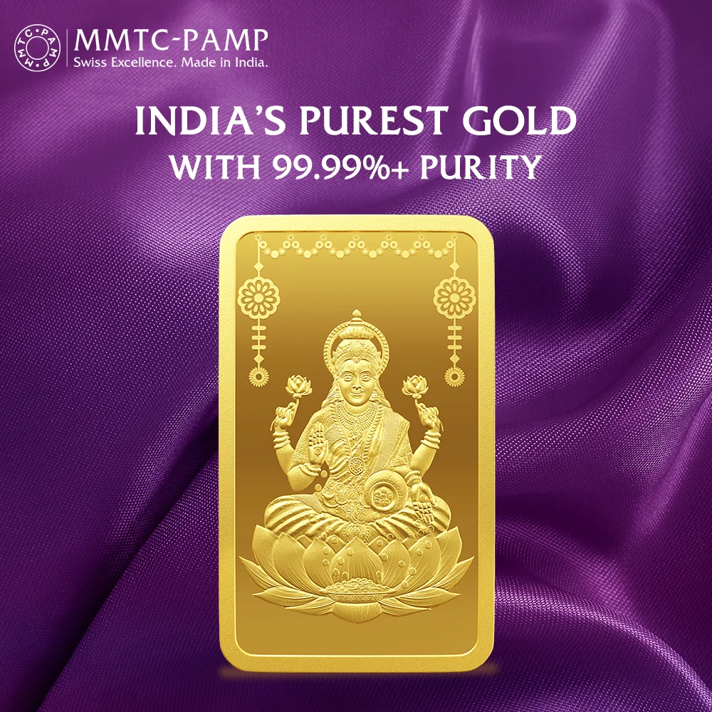 Lakshmi 24K (999.9) 10 gm Gold Bar01.webp